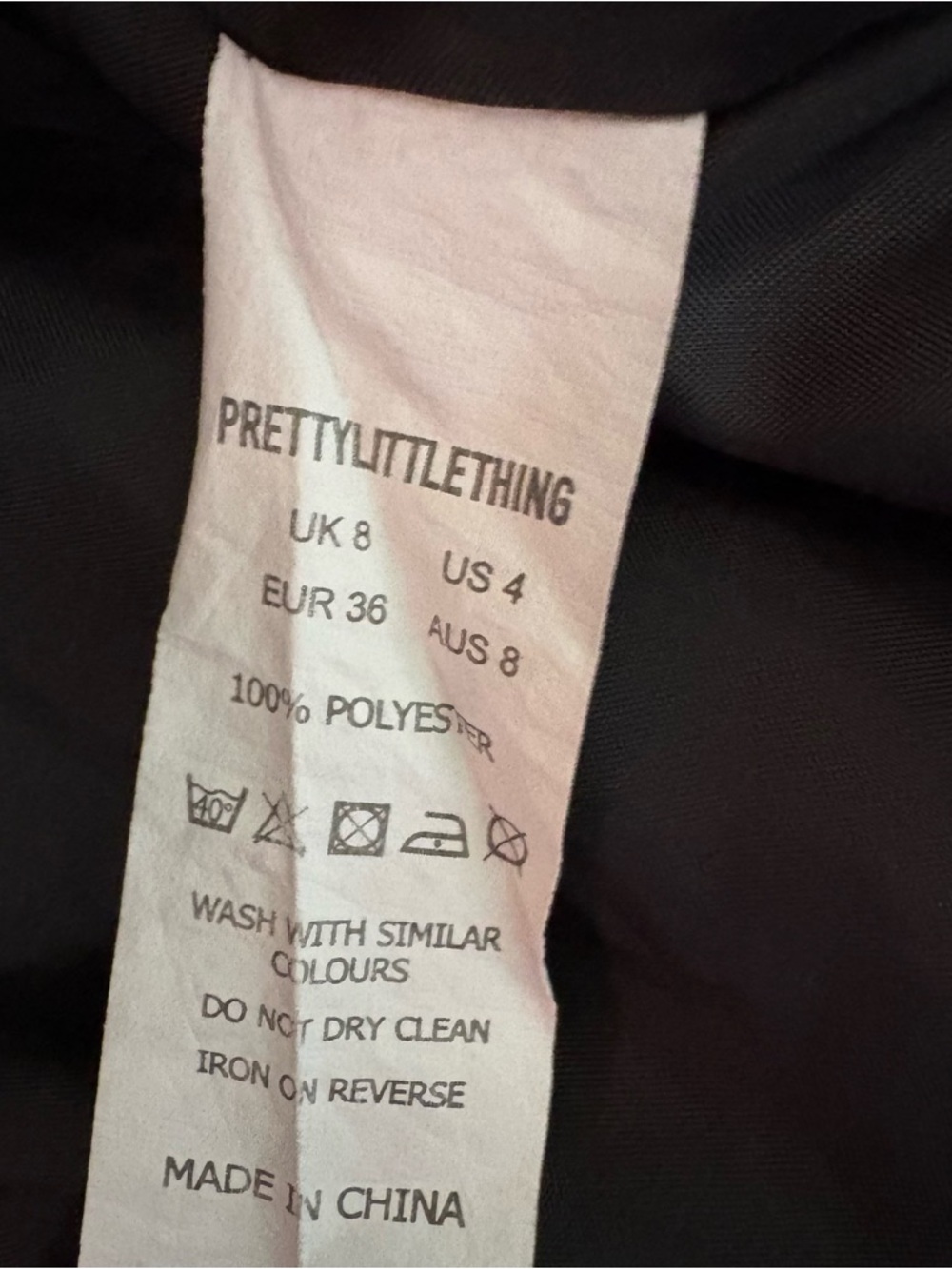Black Faux Leather Skirt Pretty Little Thing Size 4 Pleated High Waisted Grunge - Picture 8 of 9